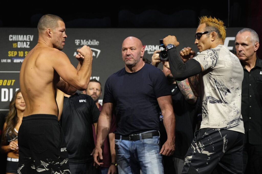 Nate Diaz vs. Tony Ferguson betting odds released before UFC 279 fight 1
