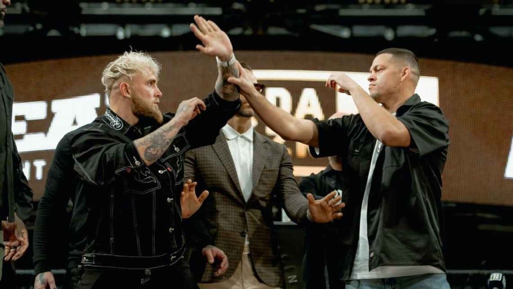 Once it was time to face off, Jake Paul and Nate Diaz couldn't help themselves and engaged in some playful handfighting. Most Valuable Promotions