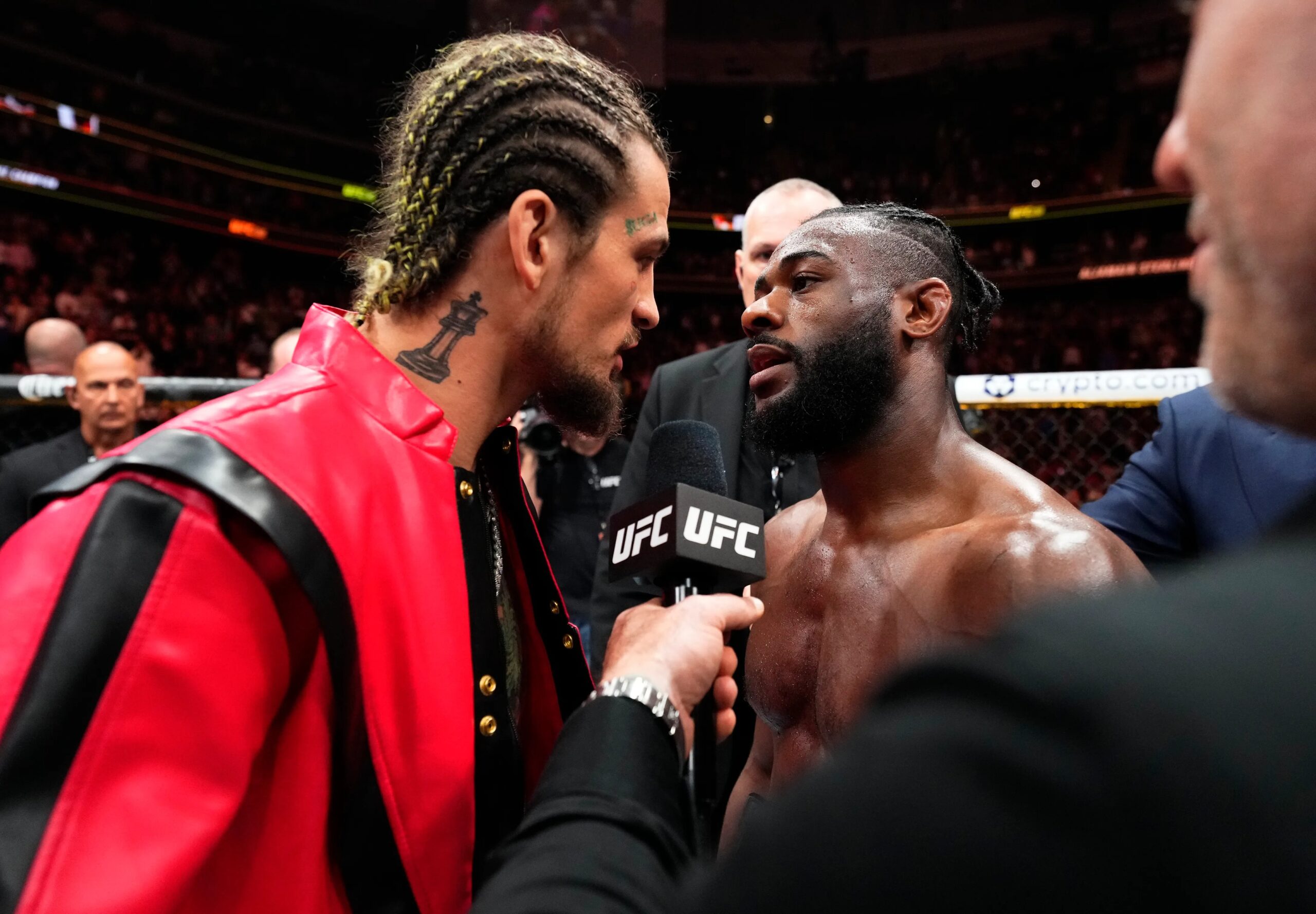 Aljamain Sterling and Sean O'Malley exchange words (Zuffa LLC)