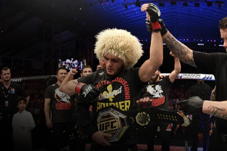 What is the status of UFC lightweight champion Khabib Nurmagomedov?