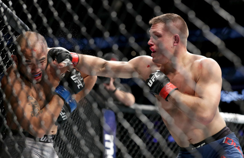 Drew Dober punches Frank Camacho during UFC Fight Night