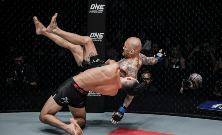 Christian Lee stops Kotetsu Boku with an incredible slam KO